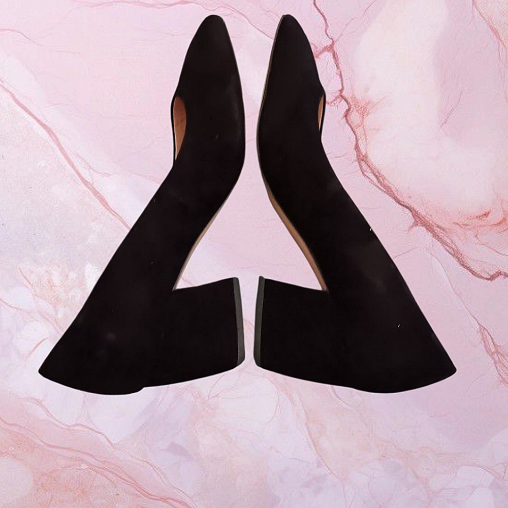 - Bokier New York Block Heel Suede Pumps Size 11